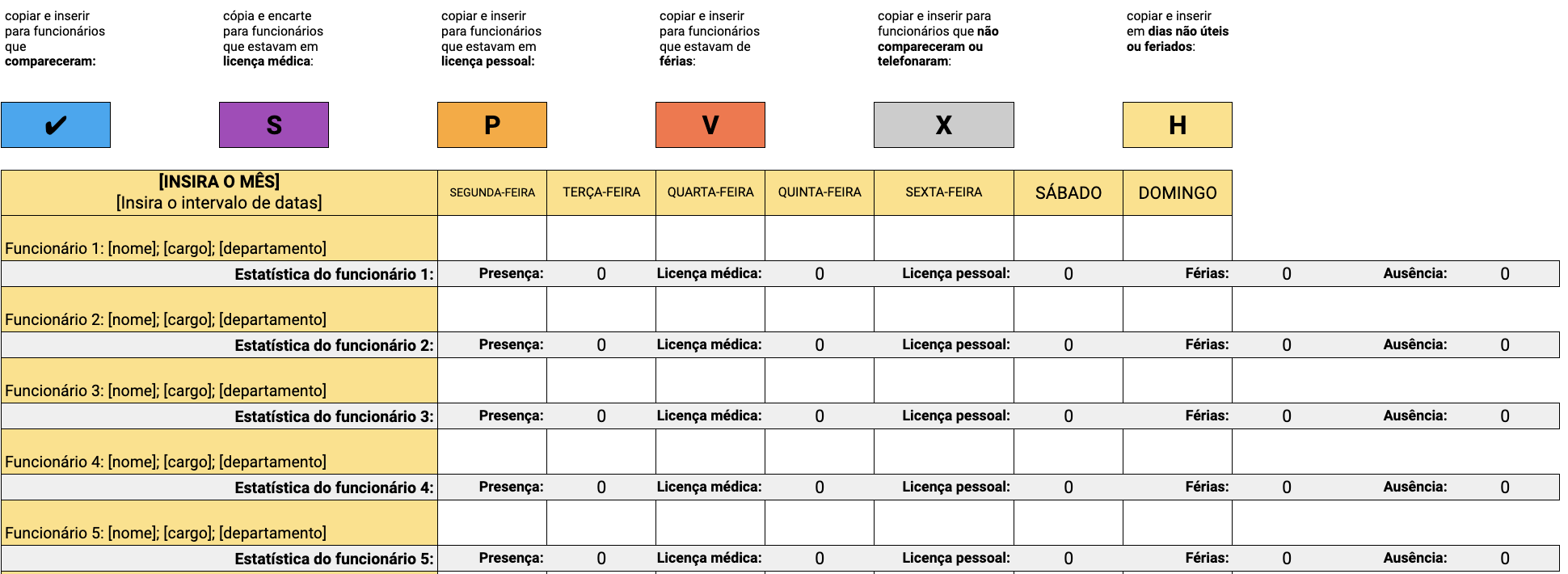 assiduidade semanal
